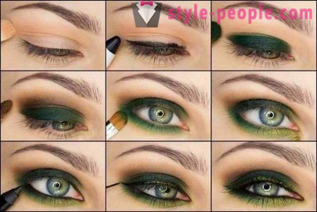 Lijepa proljeće make-up za smeđe i zelene oči: korak po korak tutorial za početnike s fotografijama