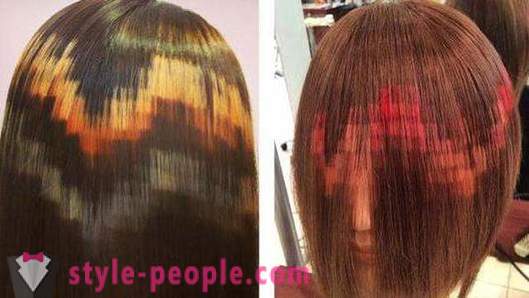 Pixel bojanje kose: slika, tehnika izvedbe