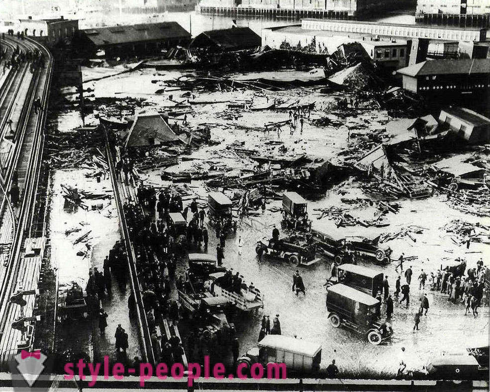 Povijesni snimke poplava šećera u Bostonu