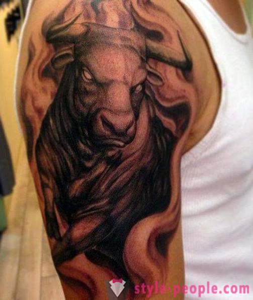 Tattoo „Bull” - vrijednost crtež na tijelu