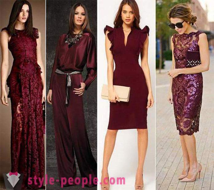 U boji večernja haljina Marsala: zanimljive ideje i preporuke
