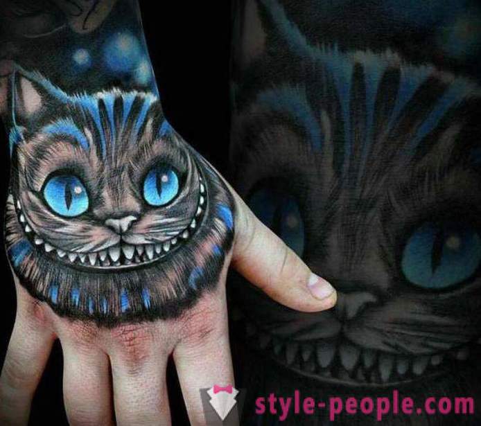 „Cheshire Mačka” - tetovaža, tereti pozitivan