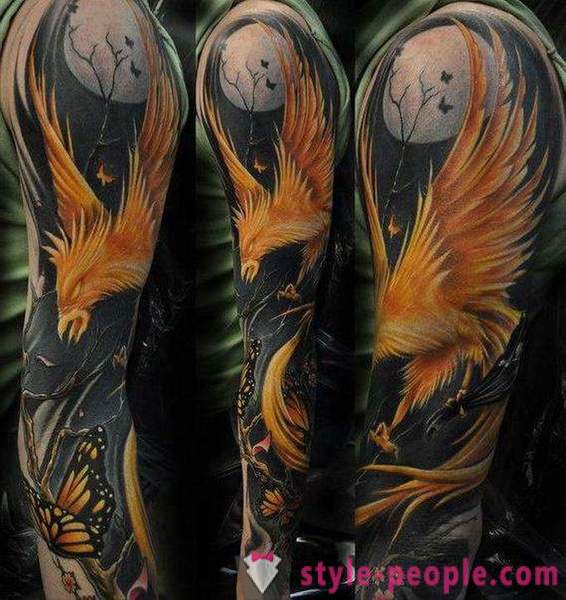 Phoenix Tattoo: skice i opcije