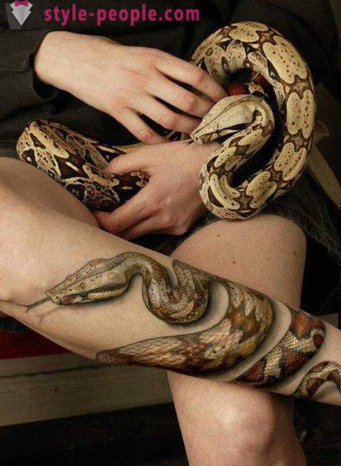 Značenje tetovaža „zmiju”: drevne legende i moderne koncepte