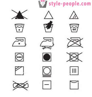 Oznaka na zahtjeve odjeće za njegu za: naučiti ABC posebne znakove