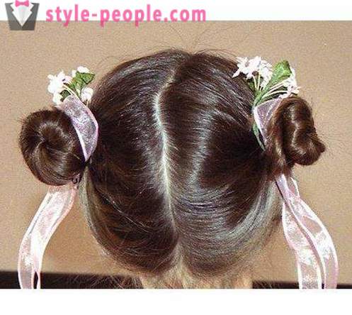 Frizura za kratku kosu za djevojčice 12-14 godina u školi (foto)