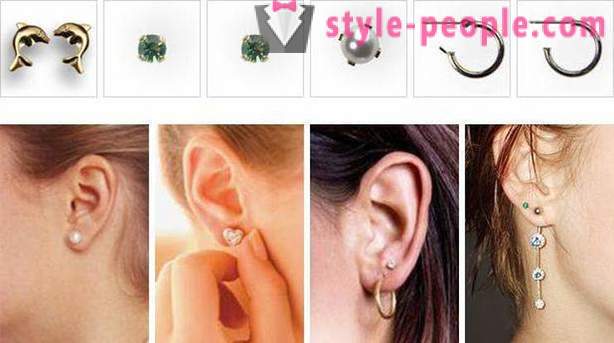 Raznolikost uho piercing. Kako odabrati uho piercing